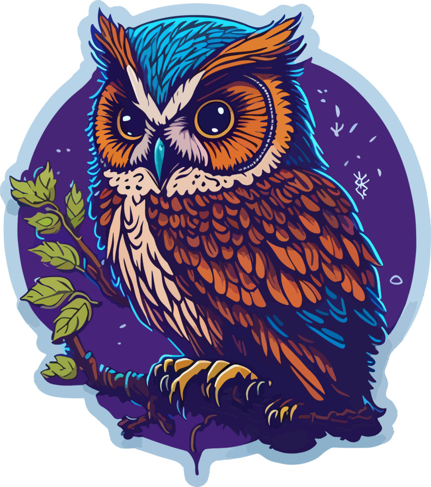 Cartoon Owl Logo Mascot with png