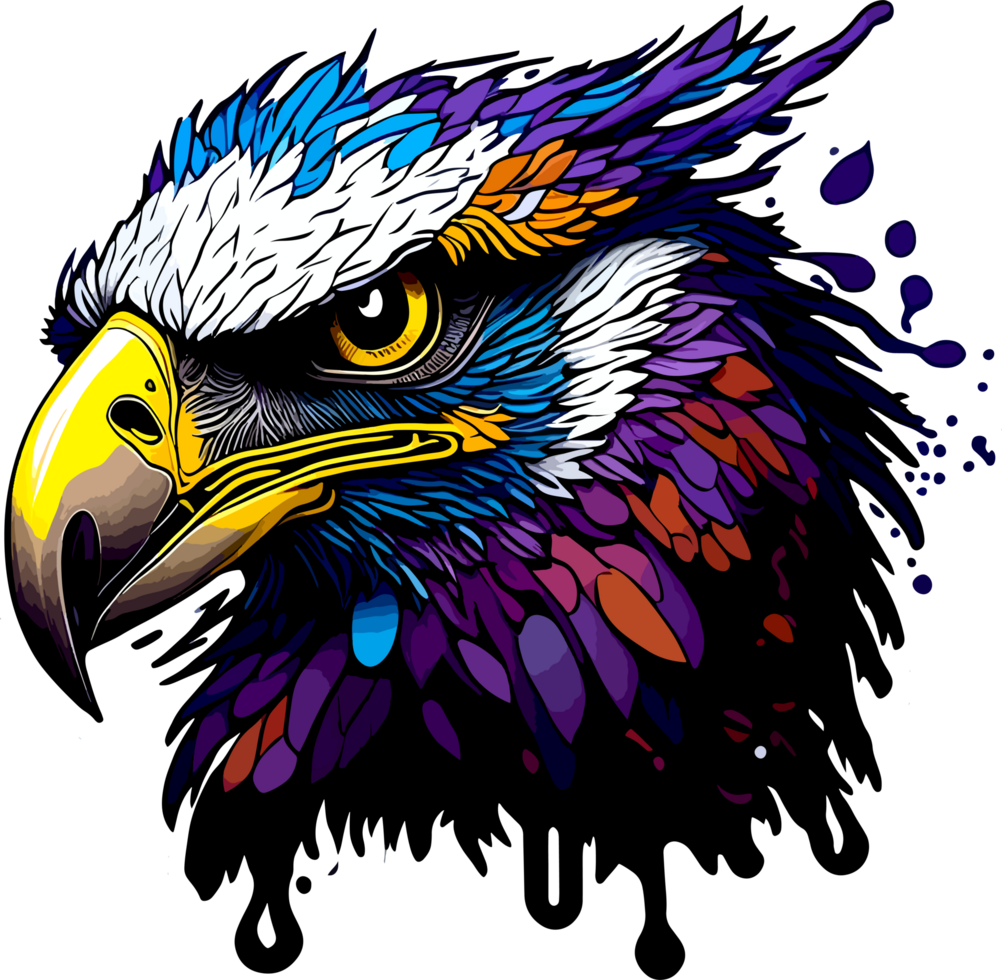 mascotte logo van adelaar hoofd met ai generatief png