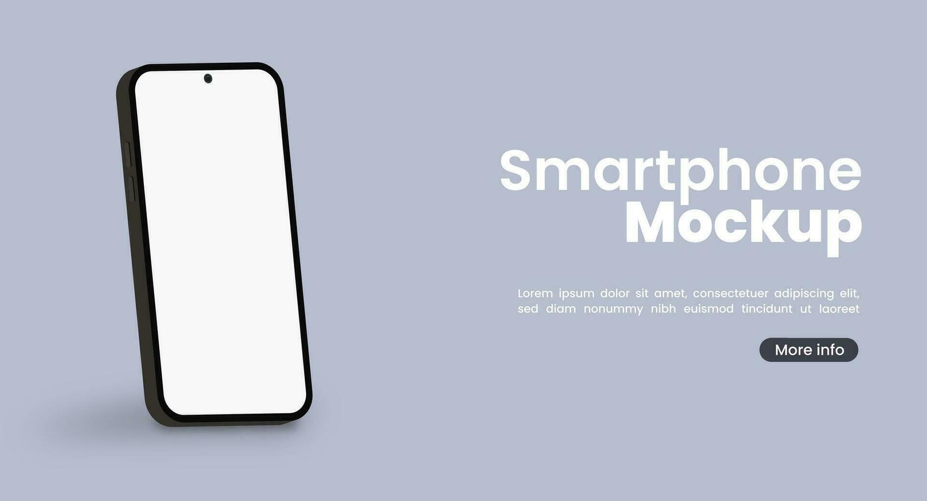 Smartphone mockup for applications ui presentation. Phone vector illustration.