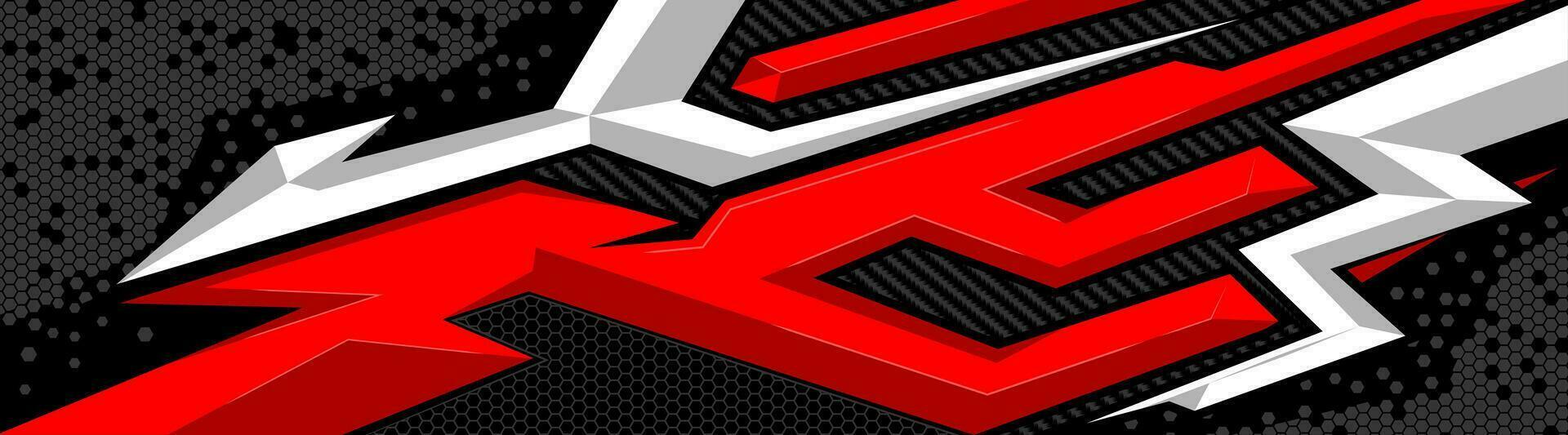 Abstract Car decal design vector. Graphic abstract stripe racing background kit designs for wrap vehicle, race car, rally, adventure and livery vector
