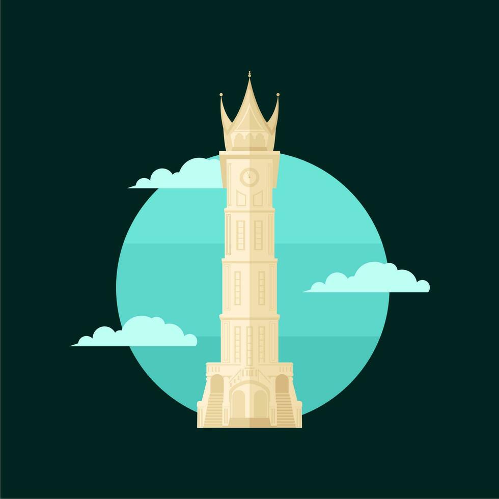 gratis vector edificio ciudad de Sumatra barrat icono