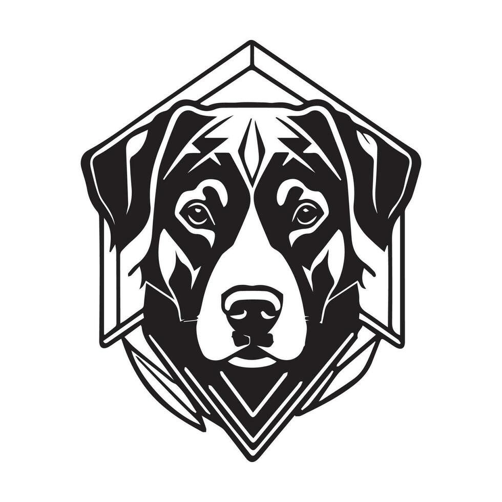 This is a dog vector clipart, dog vector silhouette, dog line art vector illustration.