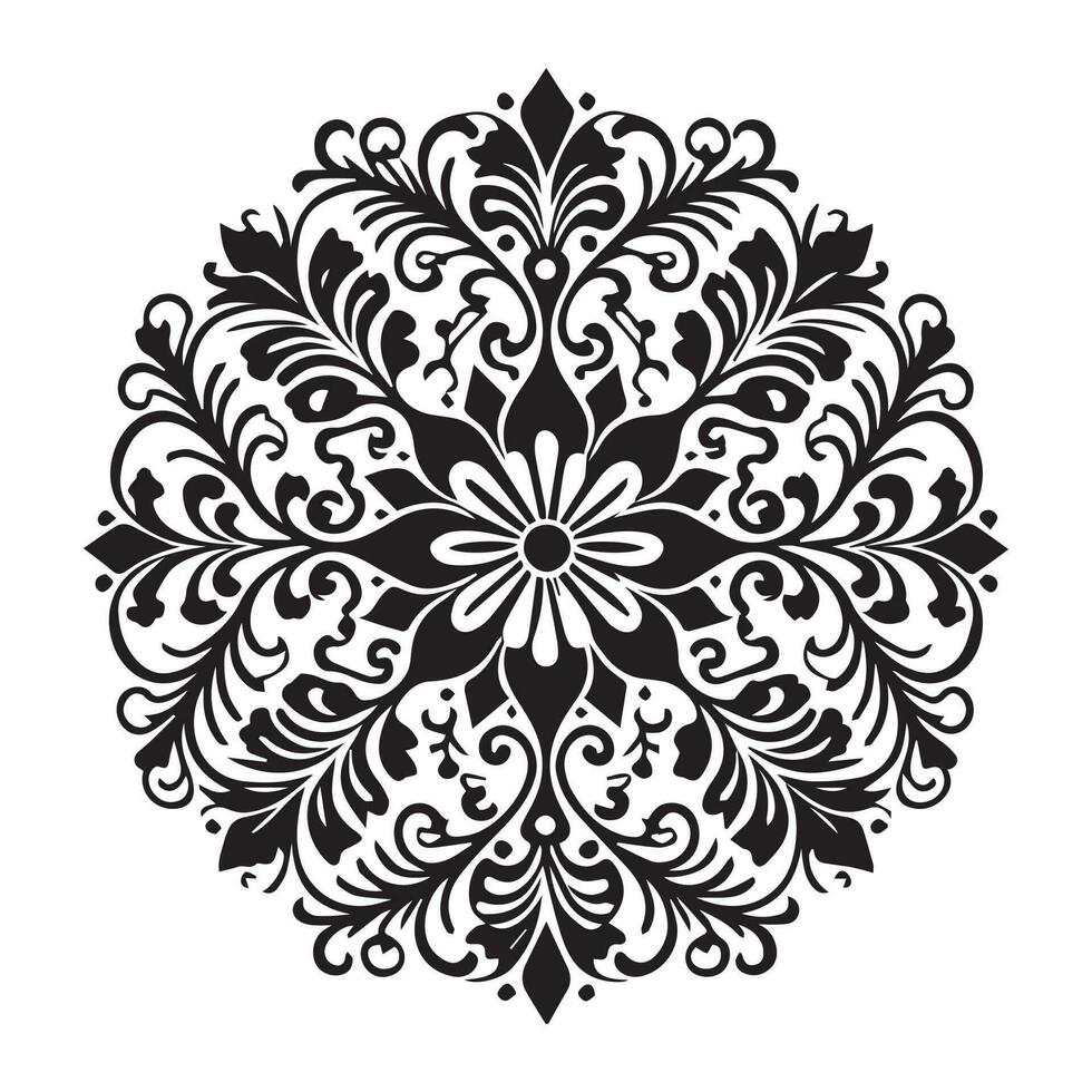 Floral Flower Vector Line art Illustration, Floral Flower vector ...