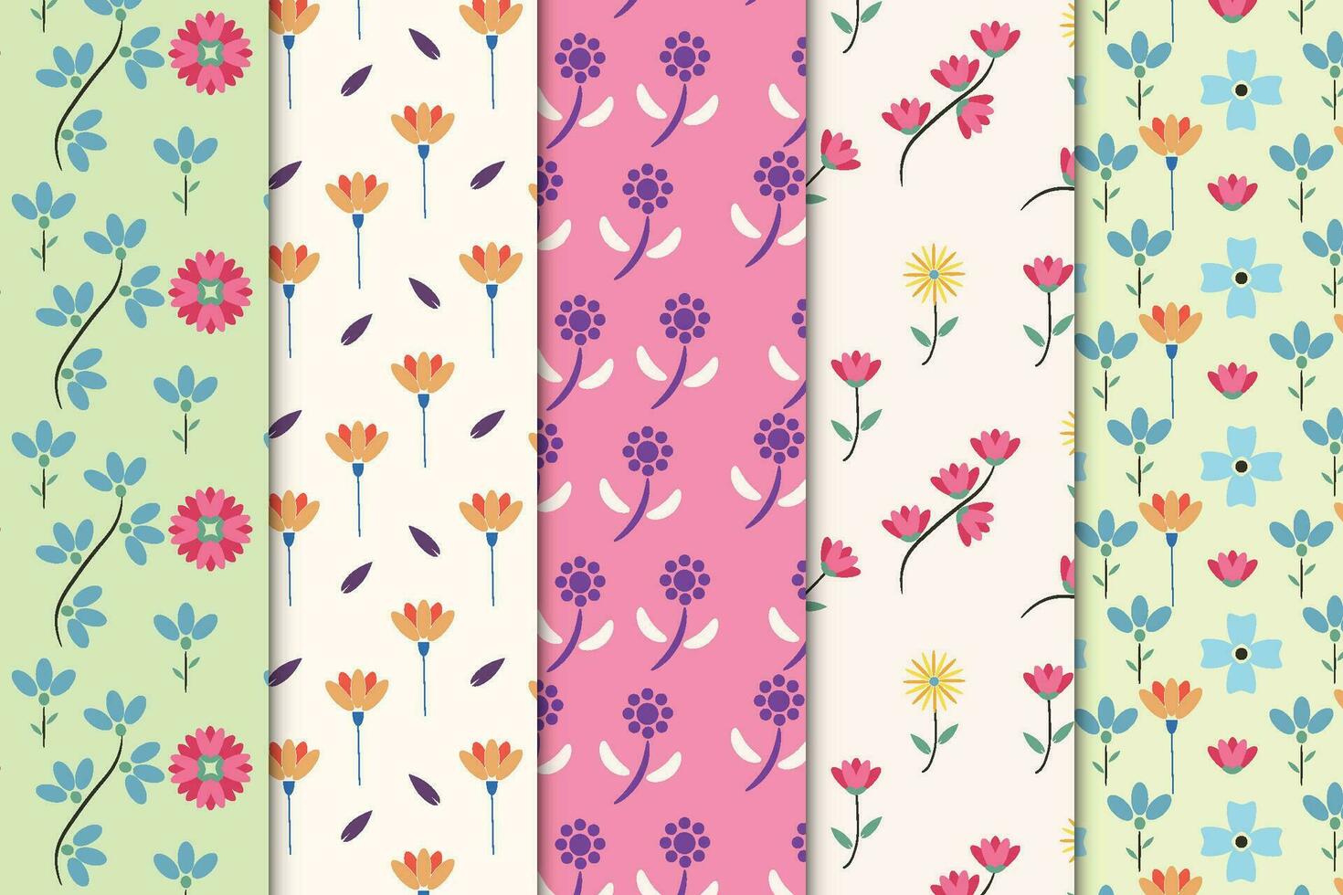 mínimo modelo vector con flores y hojas. sin costura flor modelo diseño para tela huellas dactilares, fondos de pantalla, y libro cubre creativo floral modelo decoración en verde, oscuro, y blanco antecedentes.