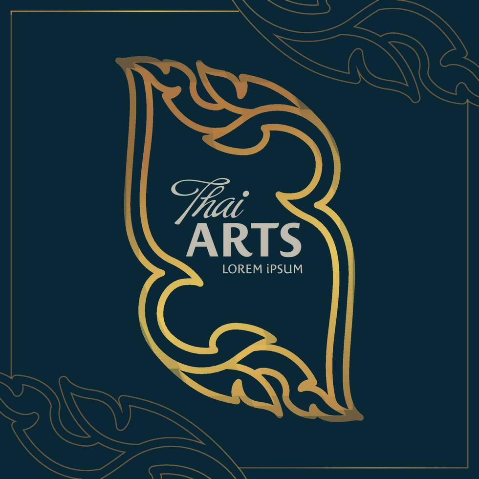 Logo Thai art traditional concept design background vector