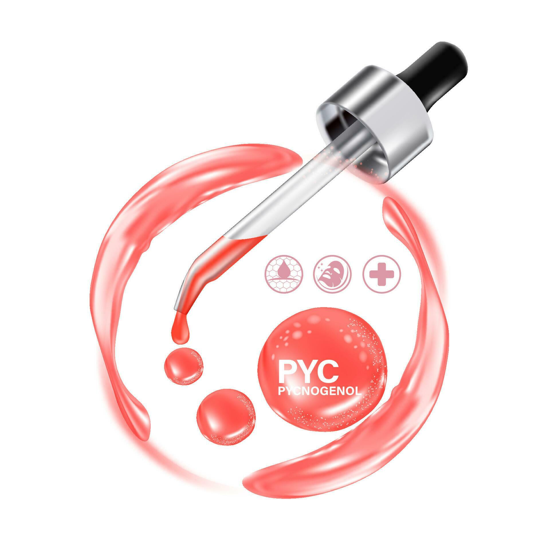 Pycnogenol serum Skin Care Cosmetic 24684810 Vector Art at Vecteezy