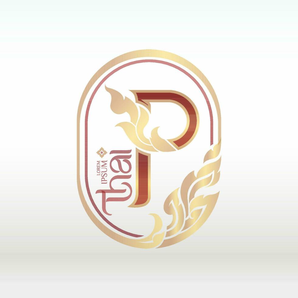 logotype design Thai art style vector