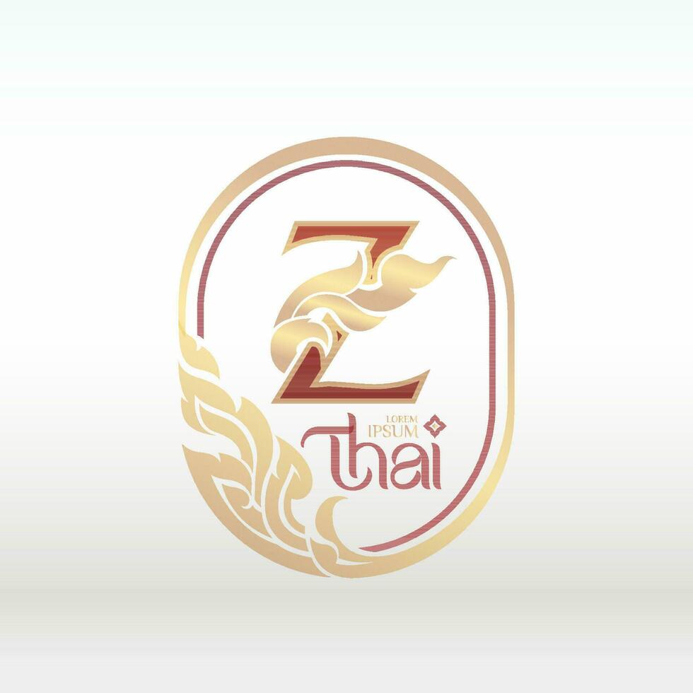 logotype design Thai art style vector