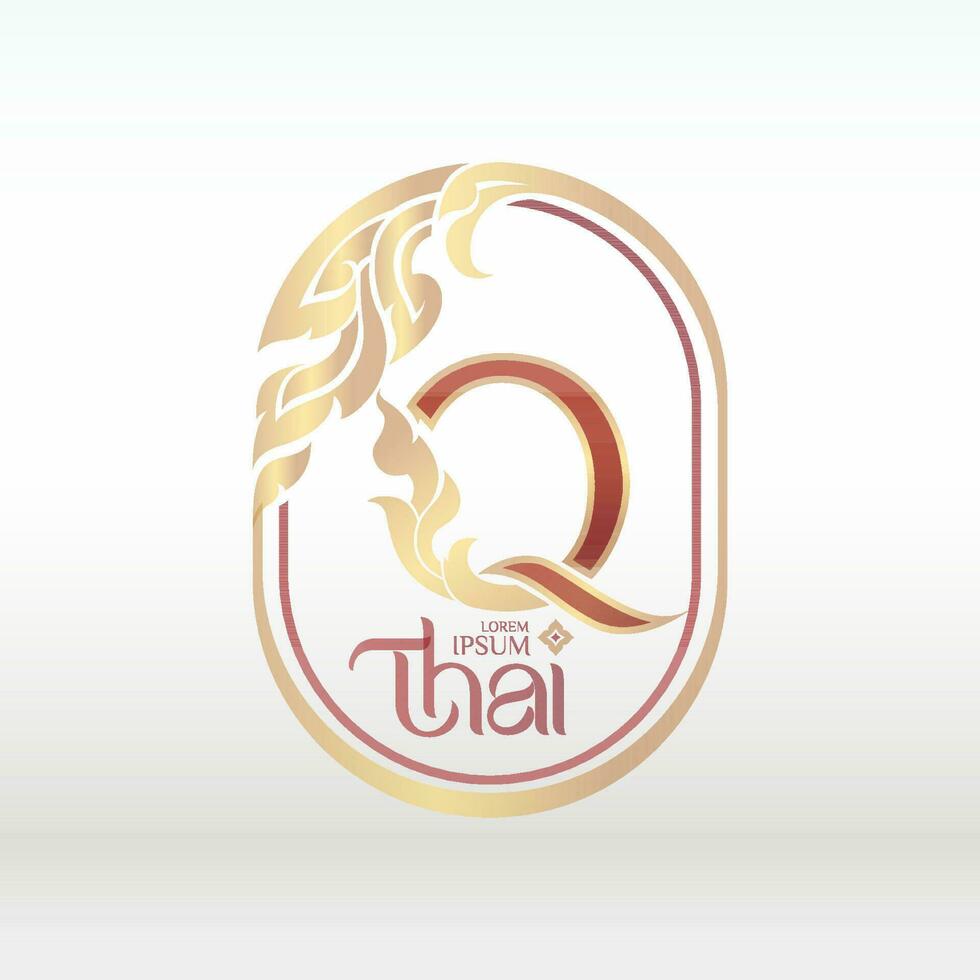 logotype design Thai art style vector