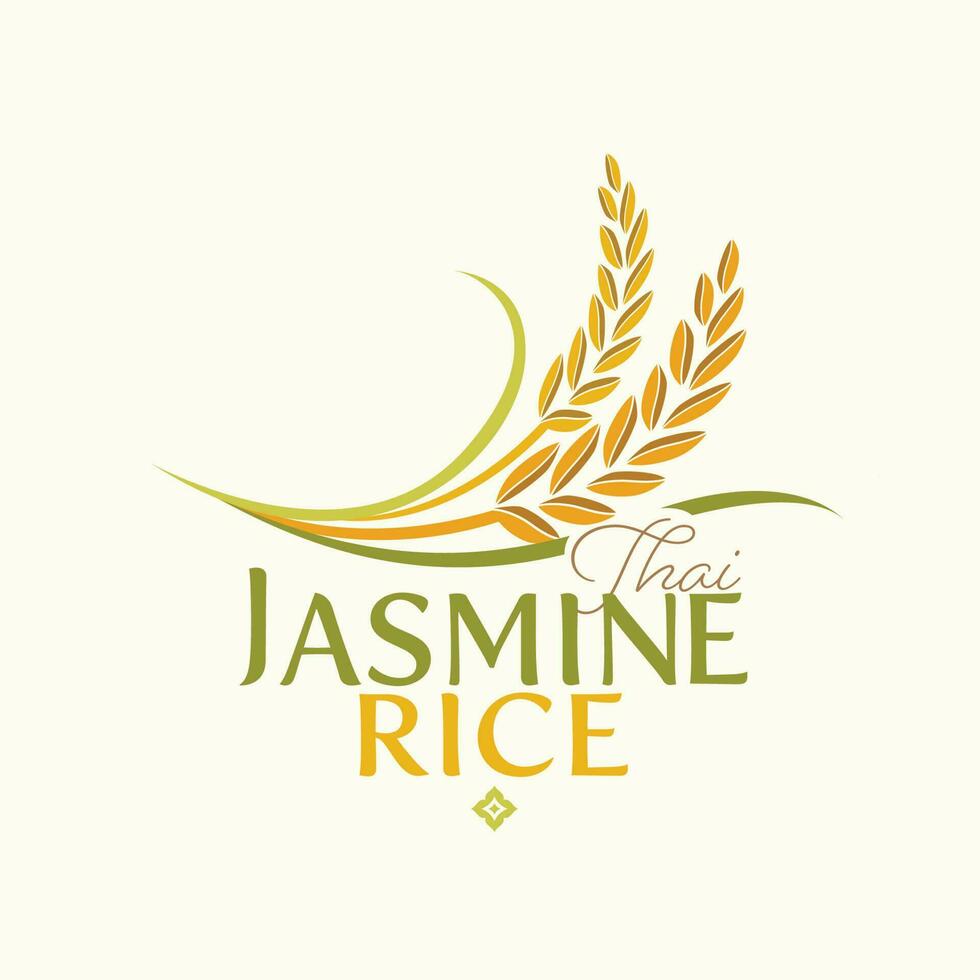 diseño de vector de logotipo de banner de producto natural orgánico premium de arroz paddy