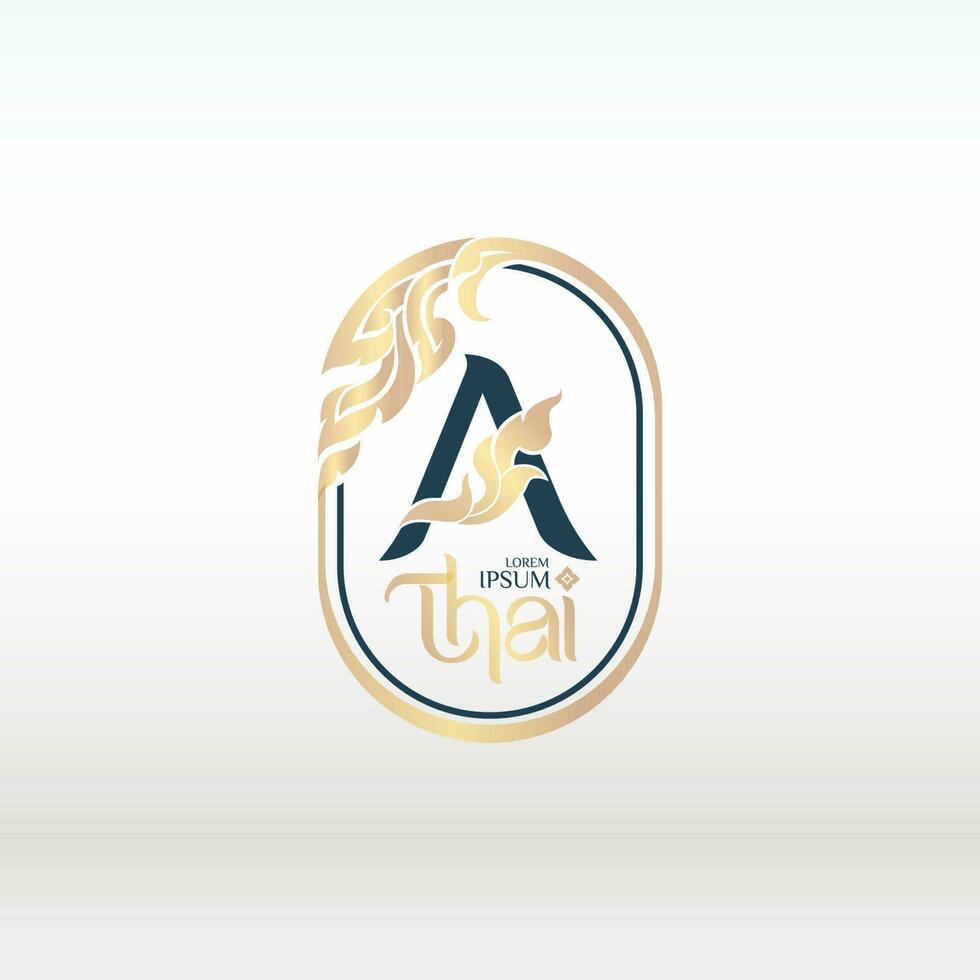 logotype design Thai art style vector