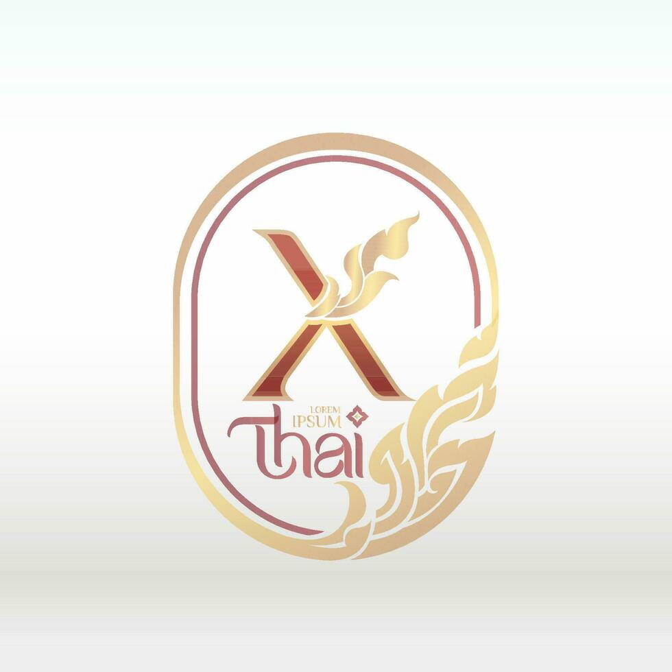 logotype design Thai art style vector