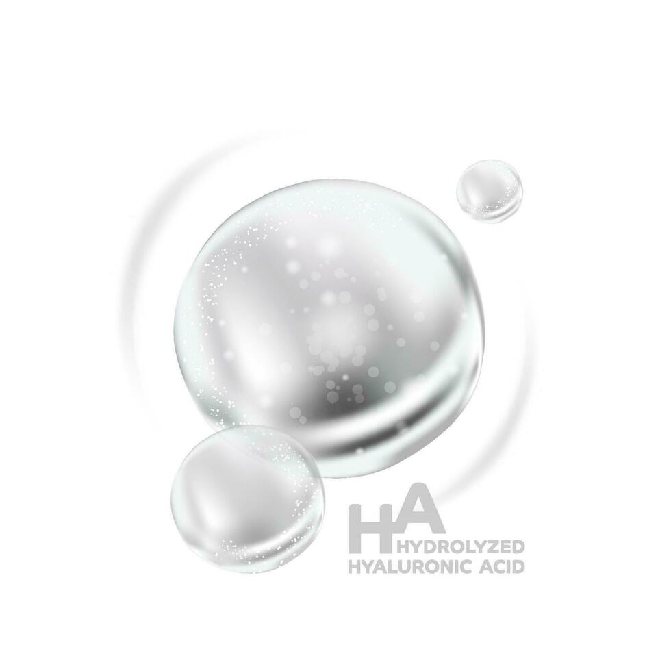 hydrolyzed hyaluronic acid serum Skin Care Cosmetic 24684858 Vector Art ...