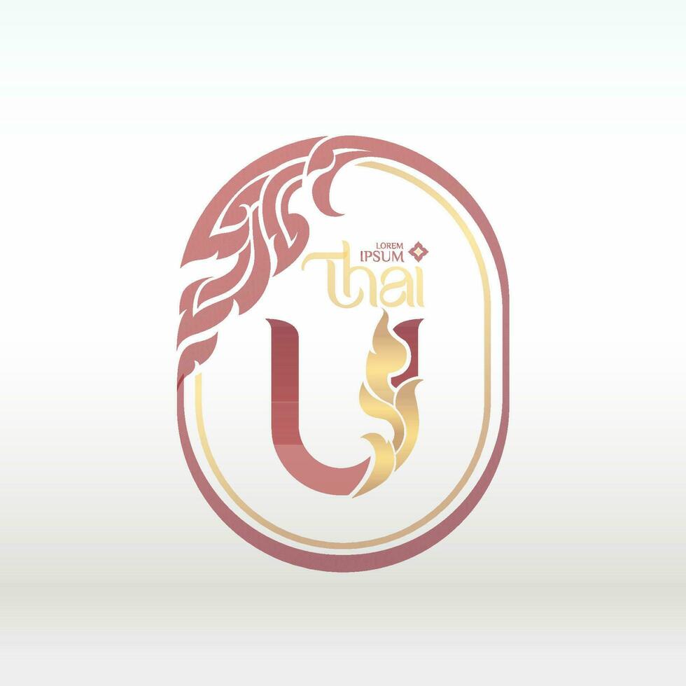 logotype design Thai art style vector