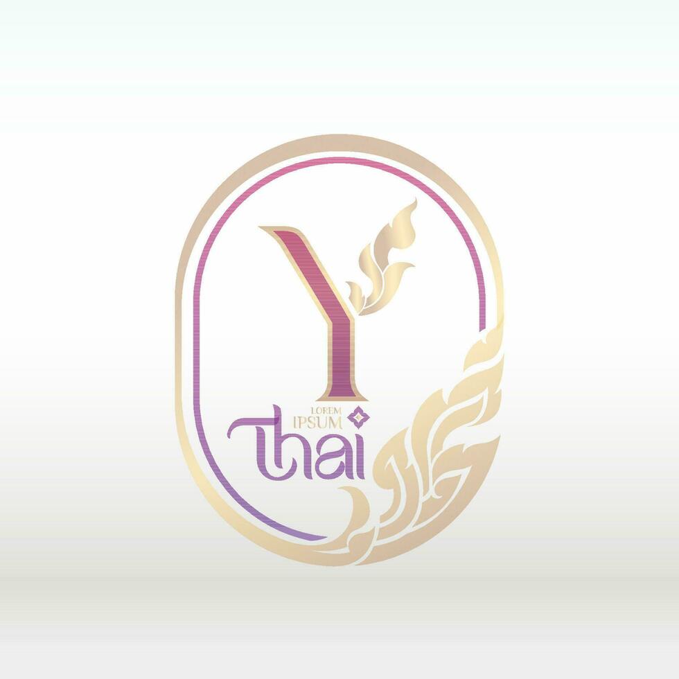 logotype design Thai art style vector