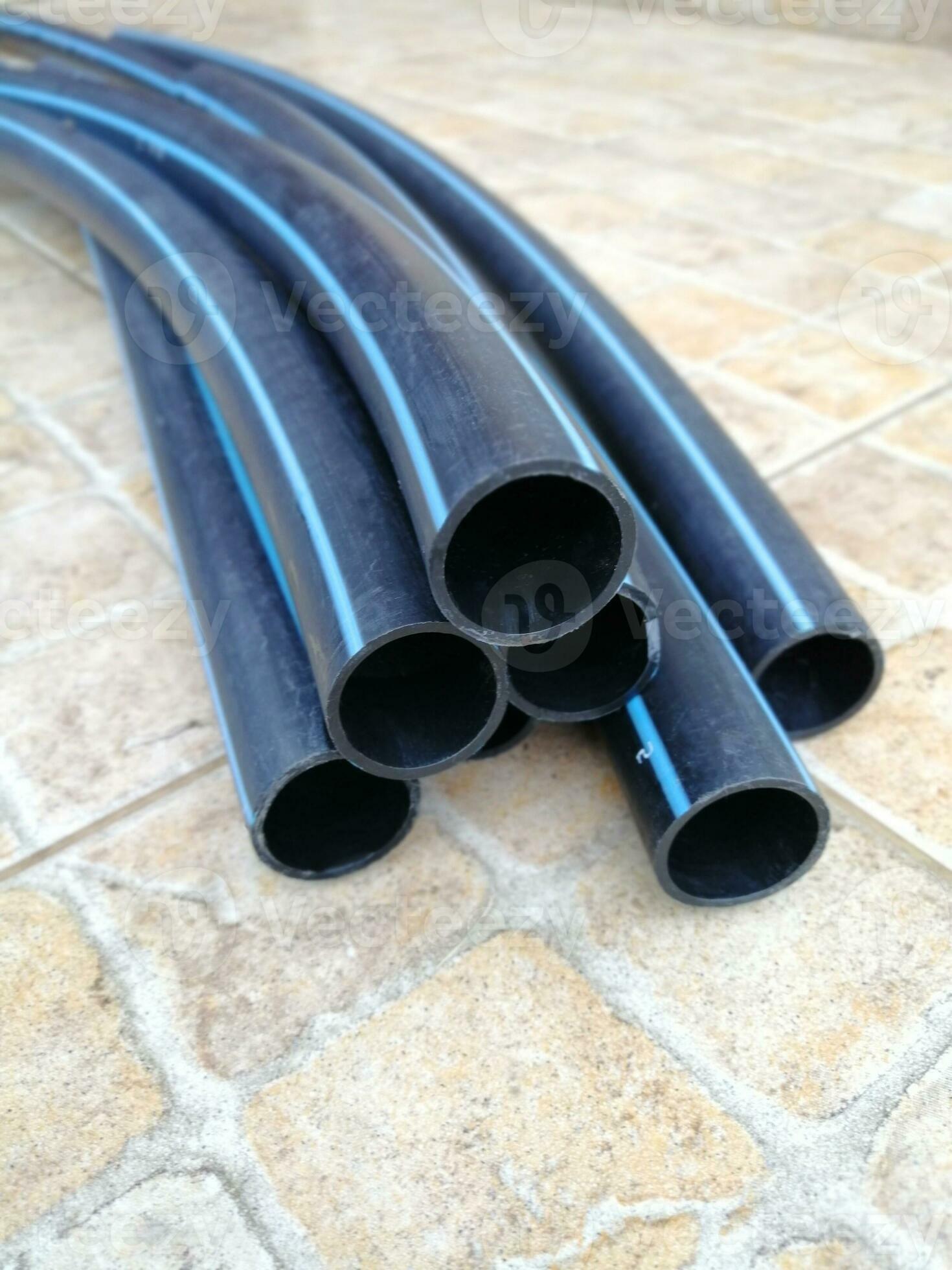 automatic watering. plastic pipe made of low pressure polyethylene