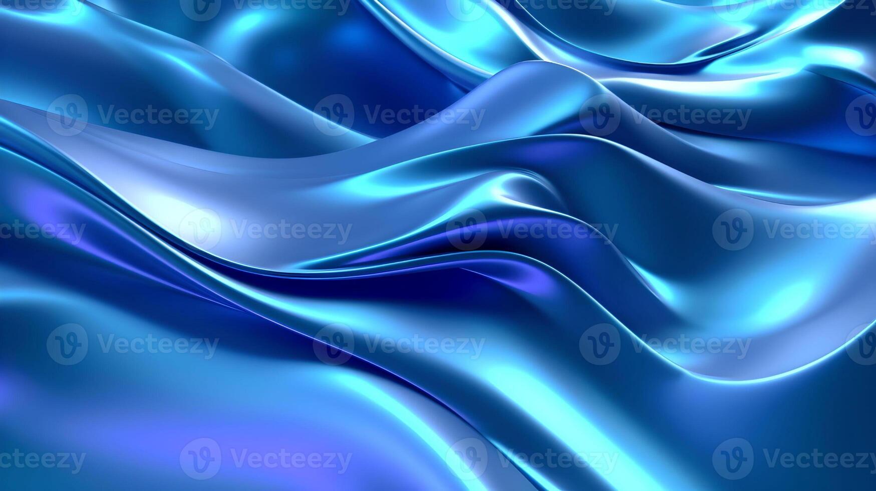 Abstract blue 3D Business Technology Aurora Silk Background, photo