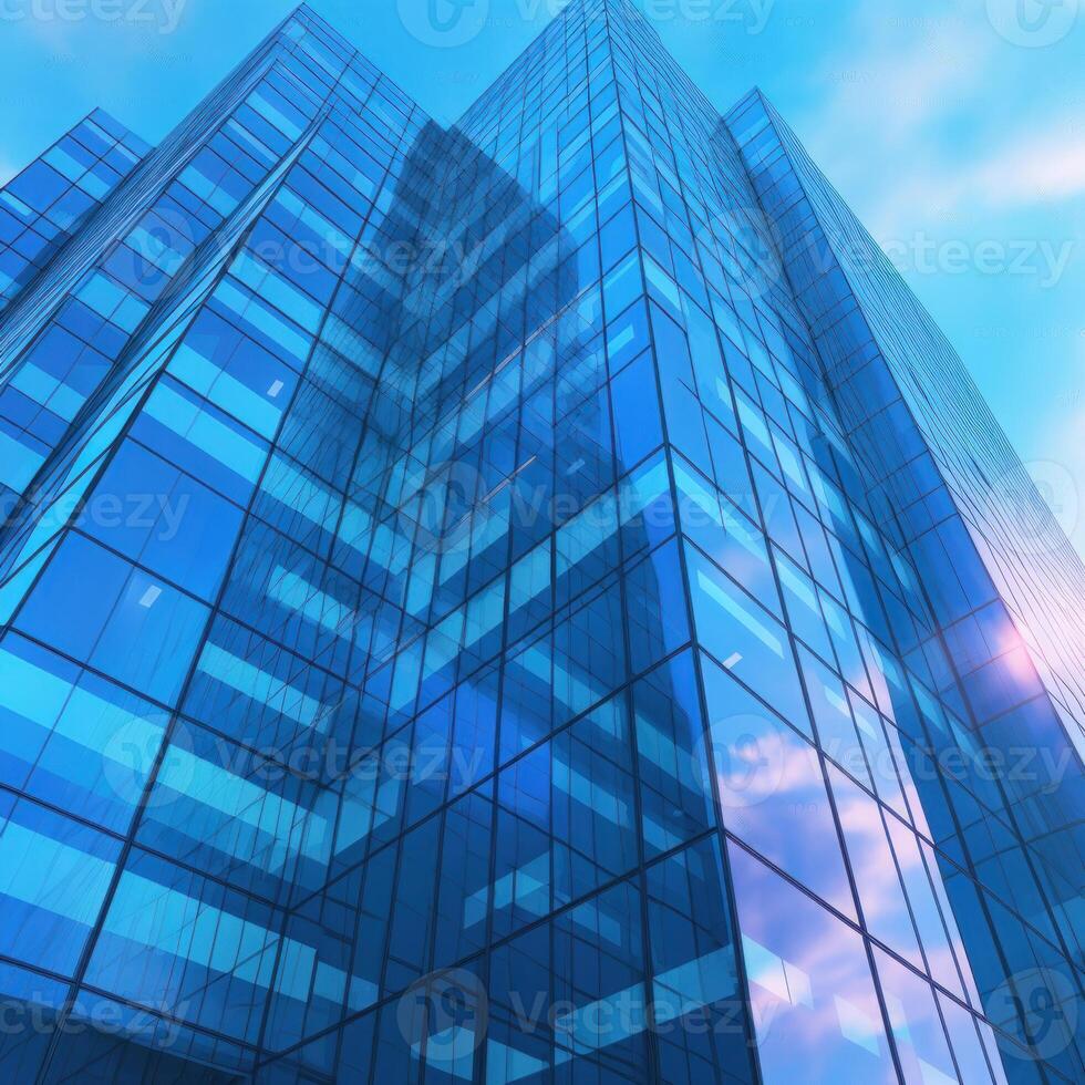 Modern business building. Illustration photo