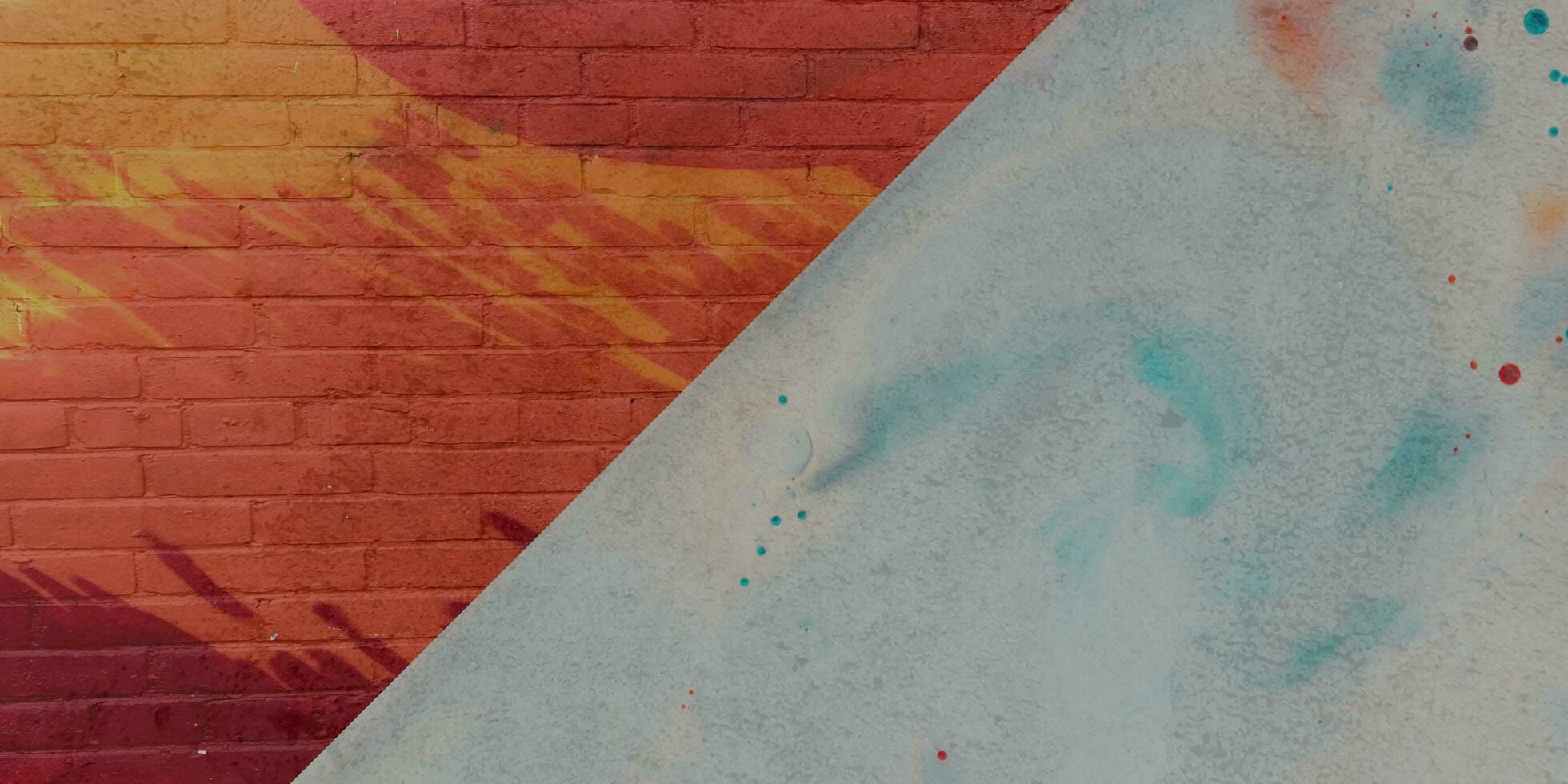 Smooth and rough plastered wall texture background photo