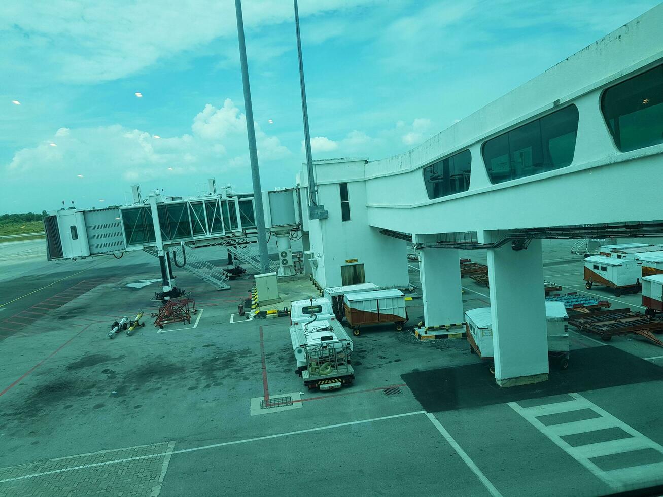 Kuala Lumpur, Malaysia in May 2023. The runway and apron of KLIA terminal 2 Airport. photo