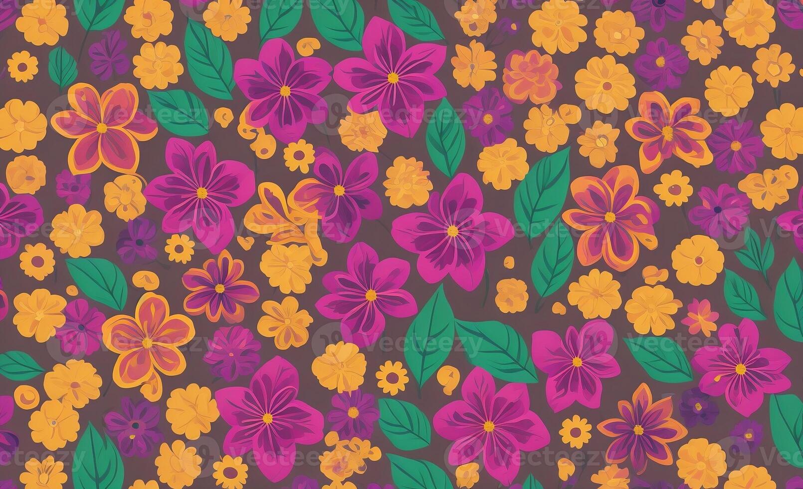 Colourful Flower blossom beautiful abstract pattern design with photo