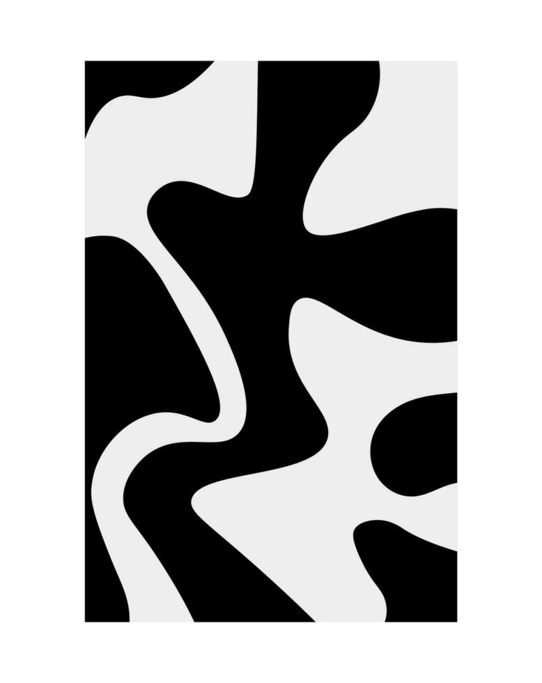 Abstract poster design. Modern wall art with organic irregular geometric shapes. Minimalistic image for creative design vector