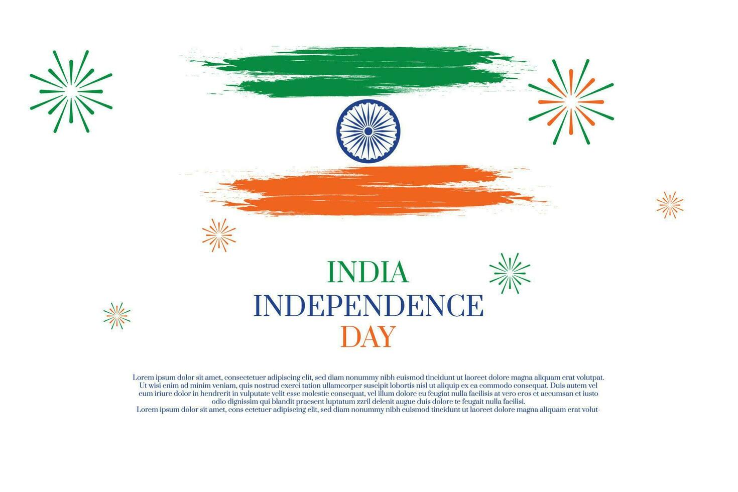 contento independencia día India modelo diseño bueno para sitio web bandera y saludo tarjeta. vector