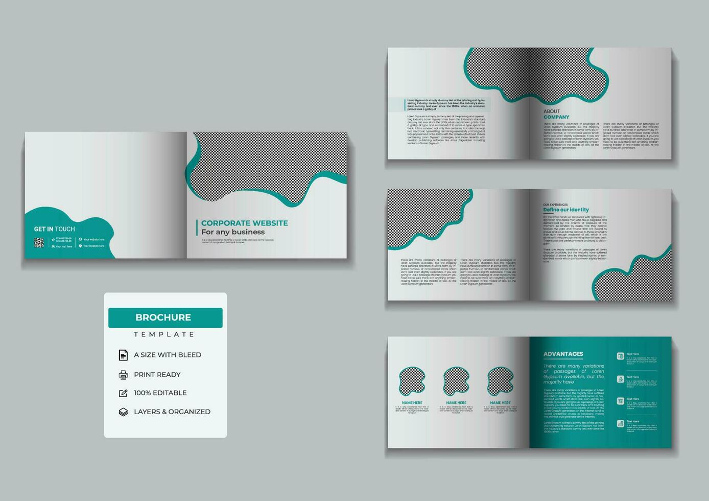 Awesome landscape brochure or profile design for your business or company vector