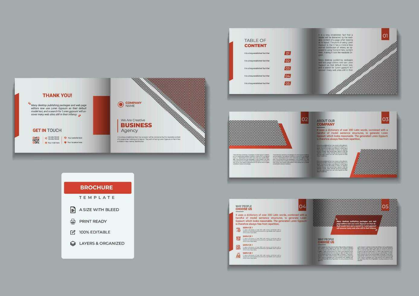 Awesome landscape brochure or profile design for your business or company vector