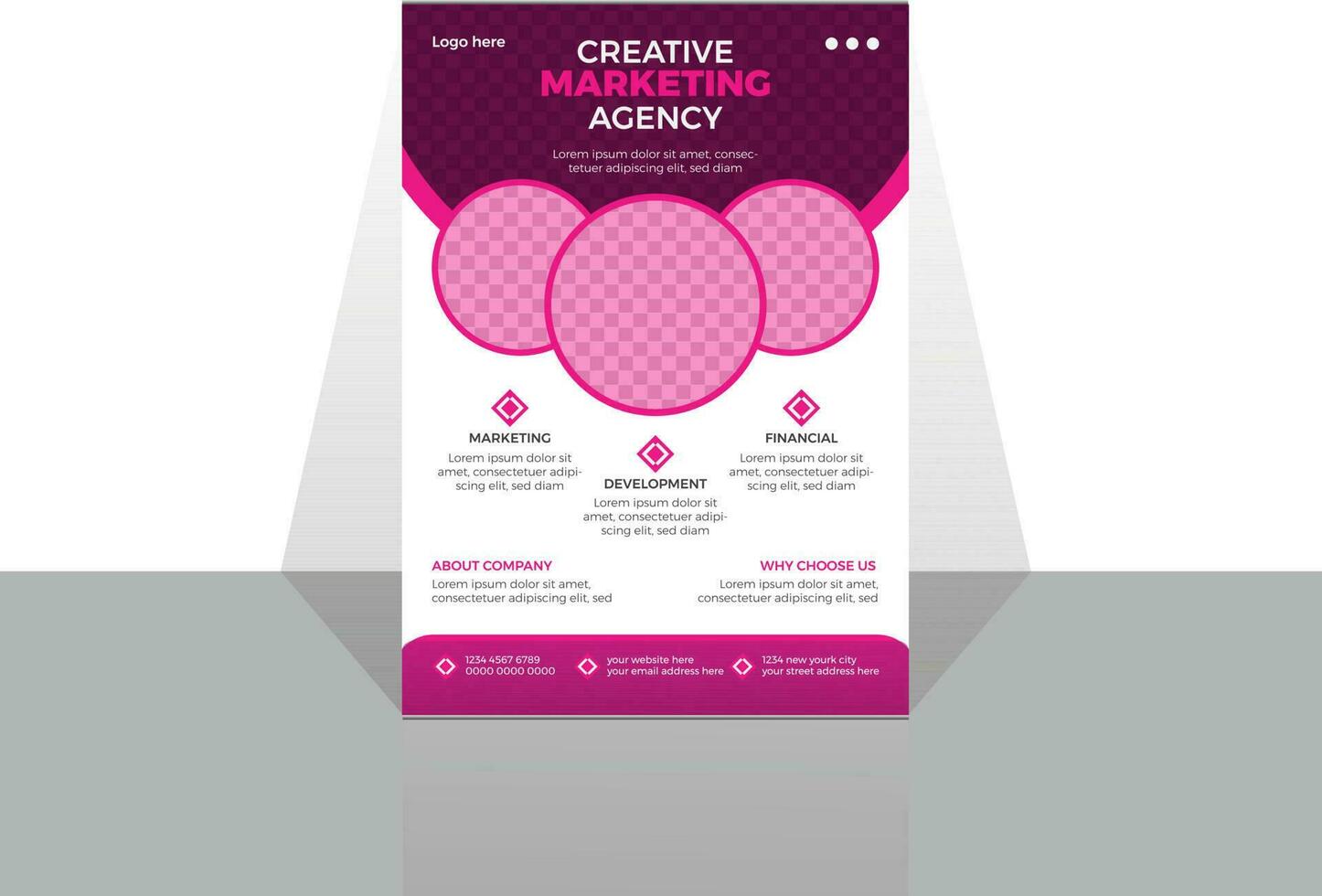 Business abstract vector template for Flyer.