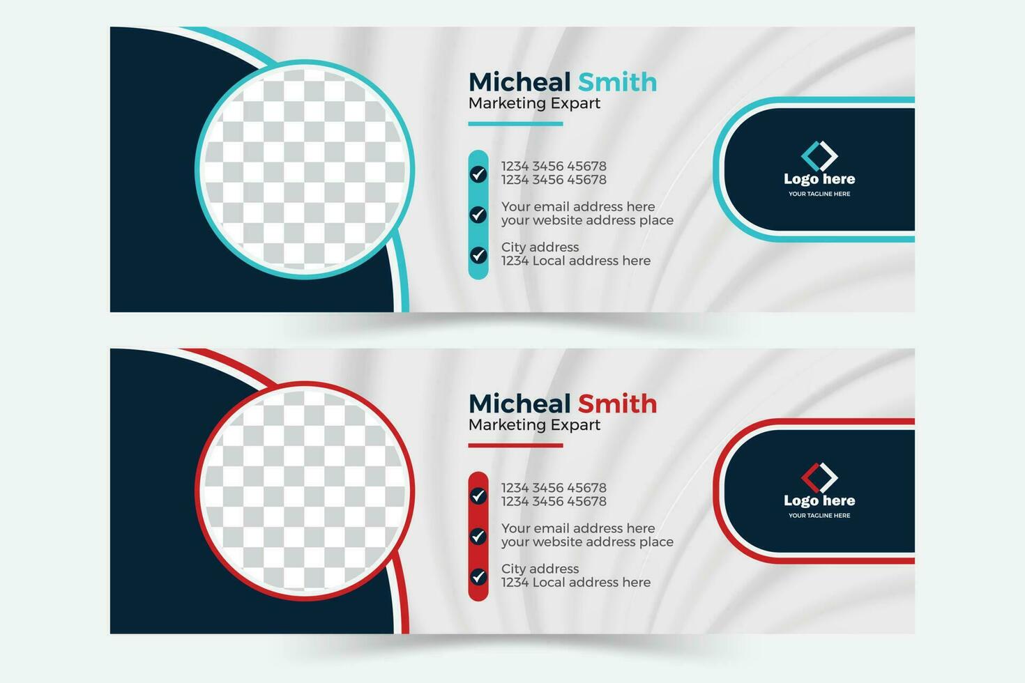 corporate email signature or email footer design vector