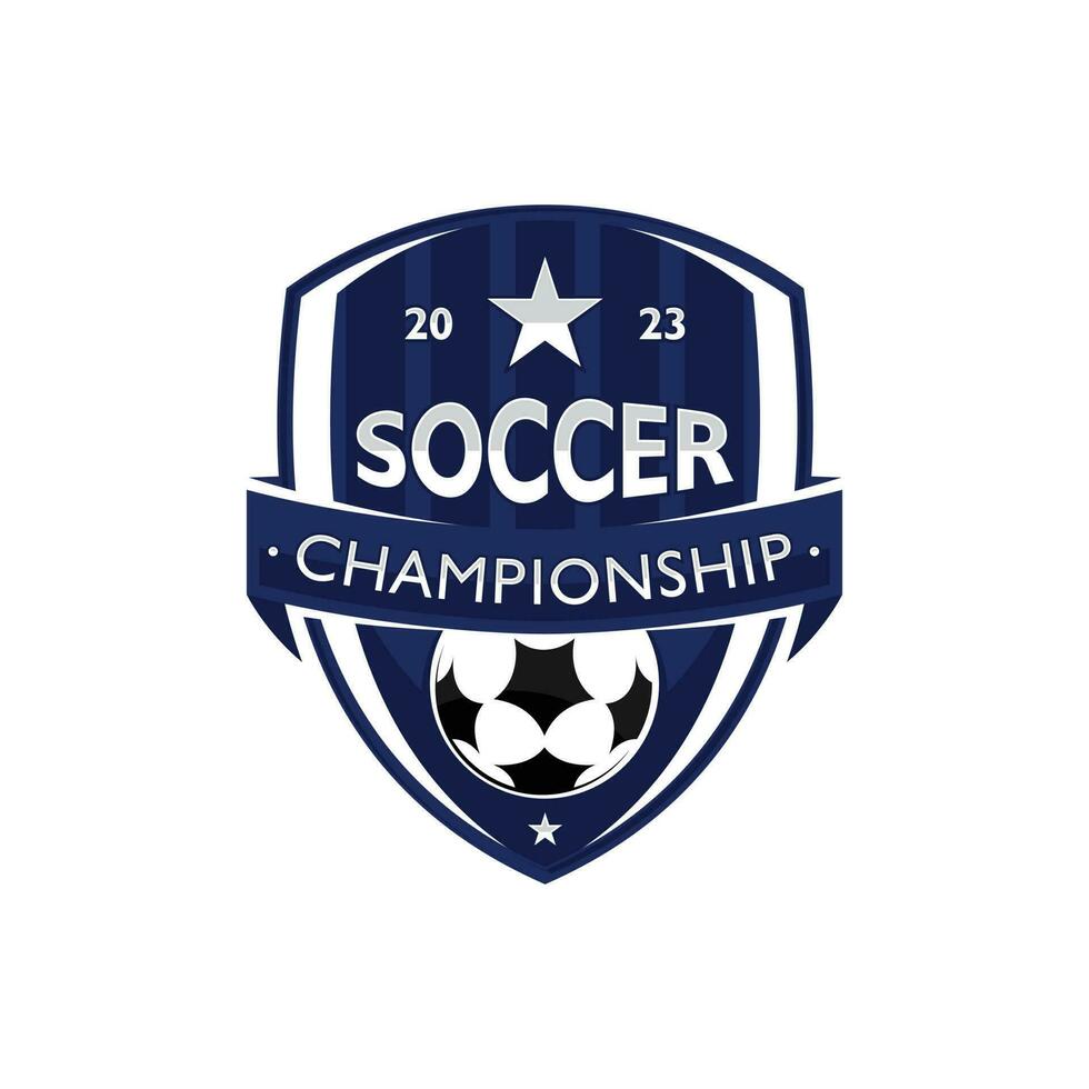 fútbol campeonato Insignia logo diseño modelo vector