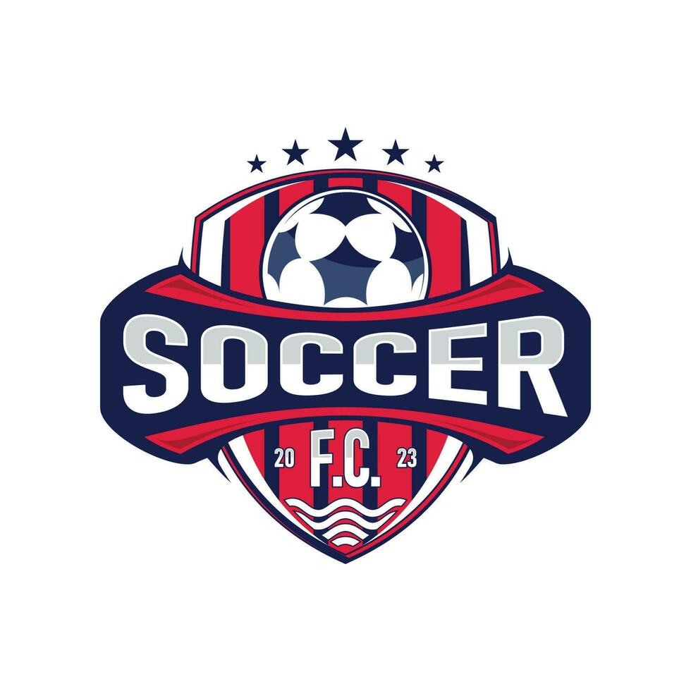 fútbol fc diseño emblema para deporte fútbol equipo vector