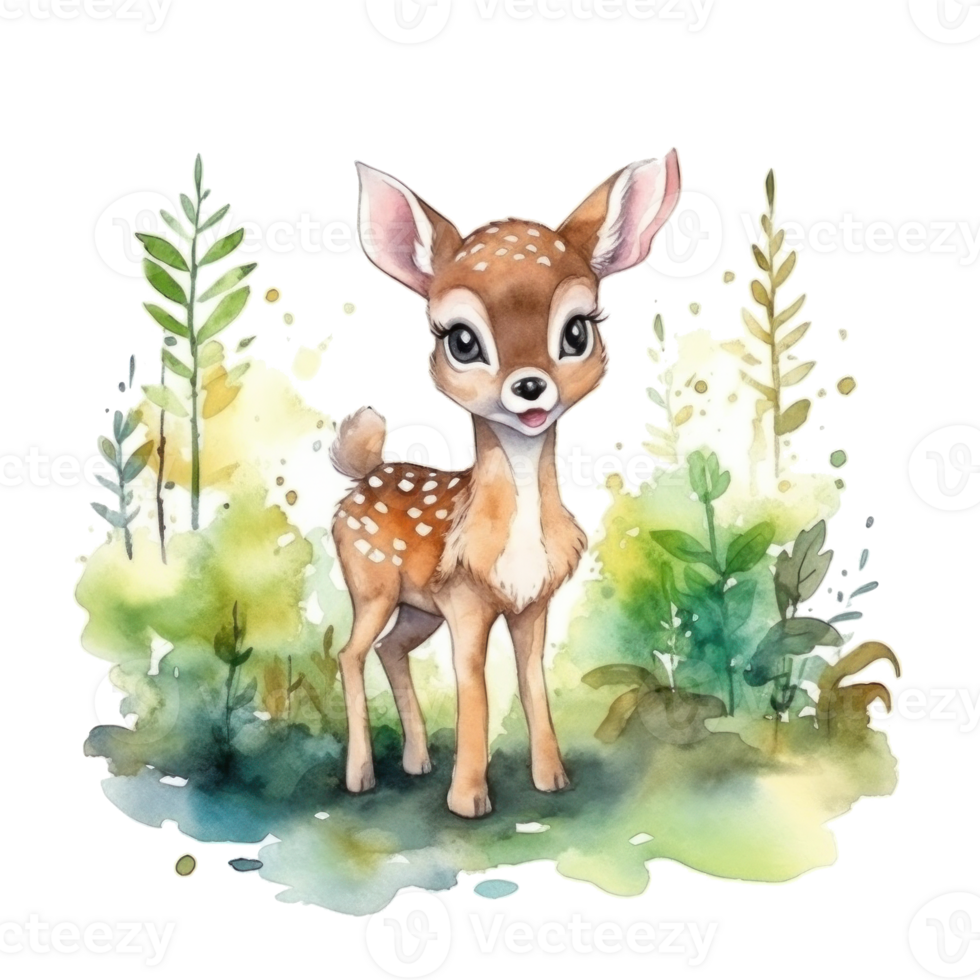 watercolor-cute-baby-deer-illustration-24689740-png