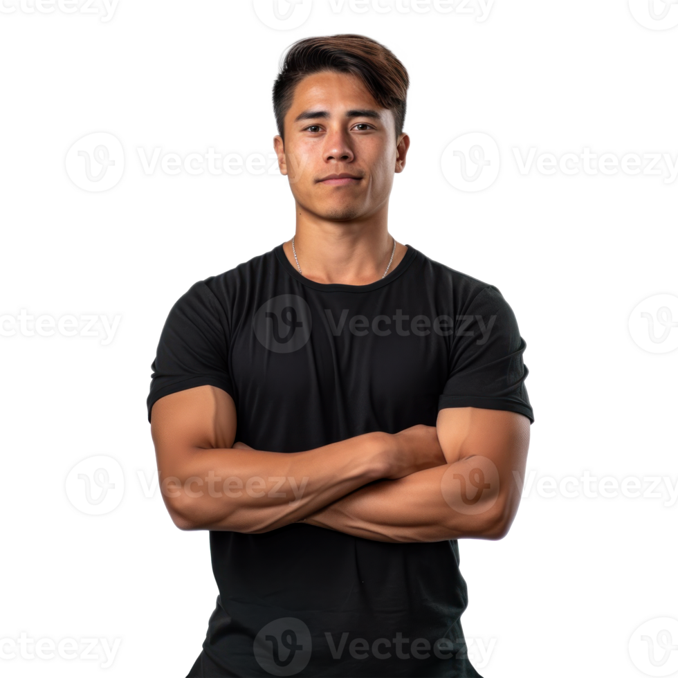 Black T-shirt Mockup. Illustration AI Generative png