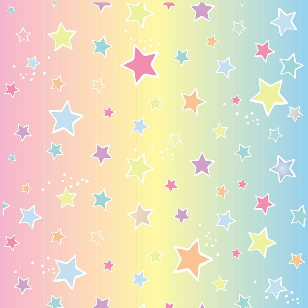 Seamless colorful stars pattern for your baby set on a colorful background. Happy child vector