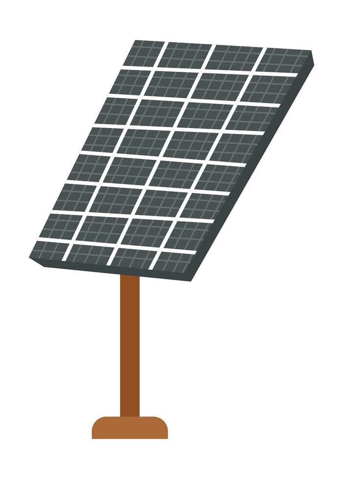 Solar panel icon, Alternative energy source illustration. Sun electricity concept. Earth day symbol. Emission reduce icon vector