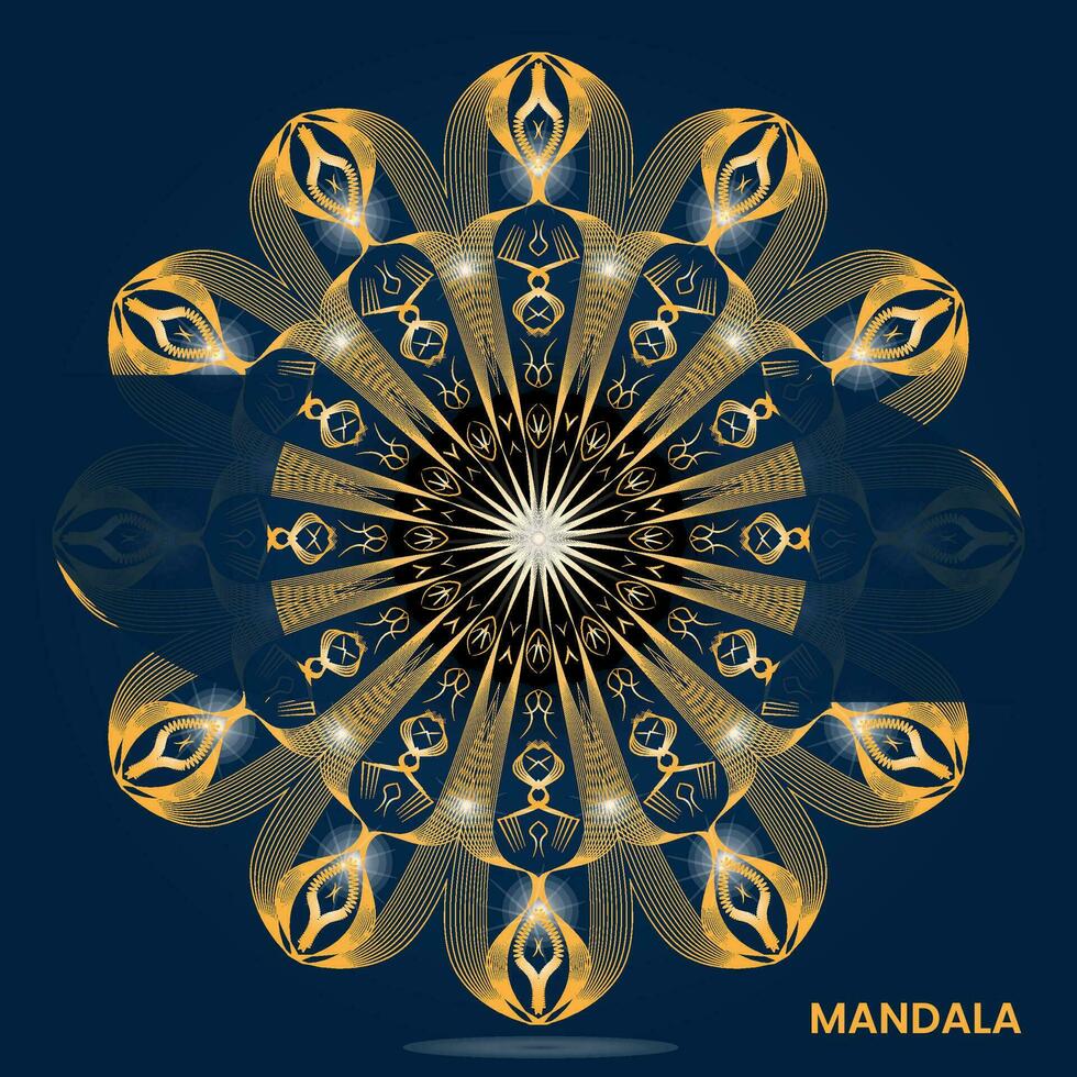 mandala modelo para textil a impresión Listo vector