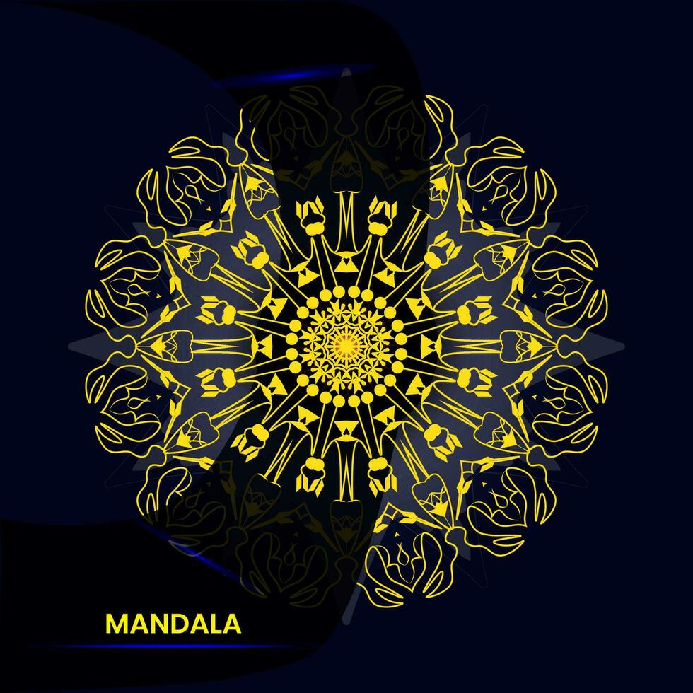 Mandala template for textile vector