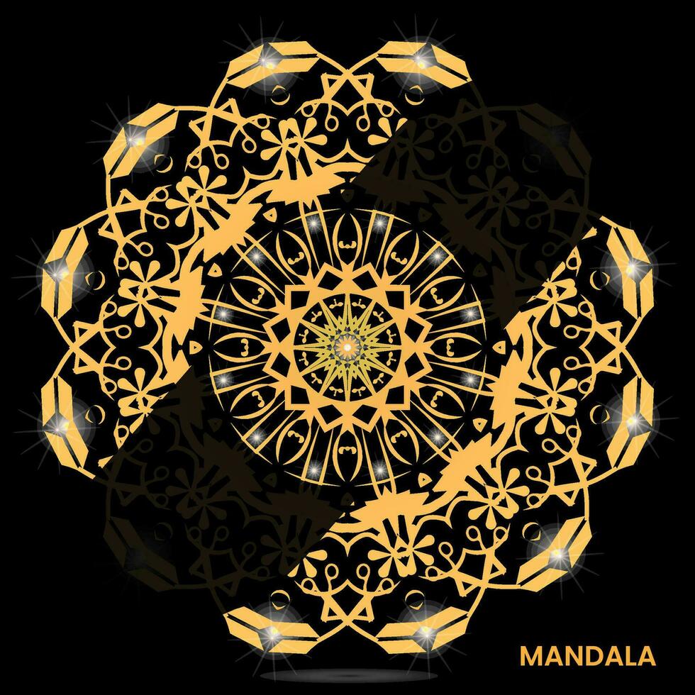 mandala modelo para textil a impresión Listo vector