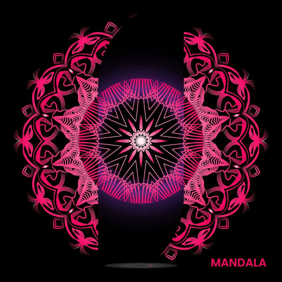 mandala modelo para textil a impresión Listo vector