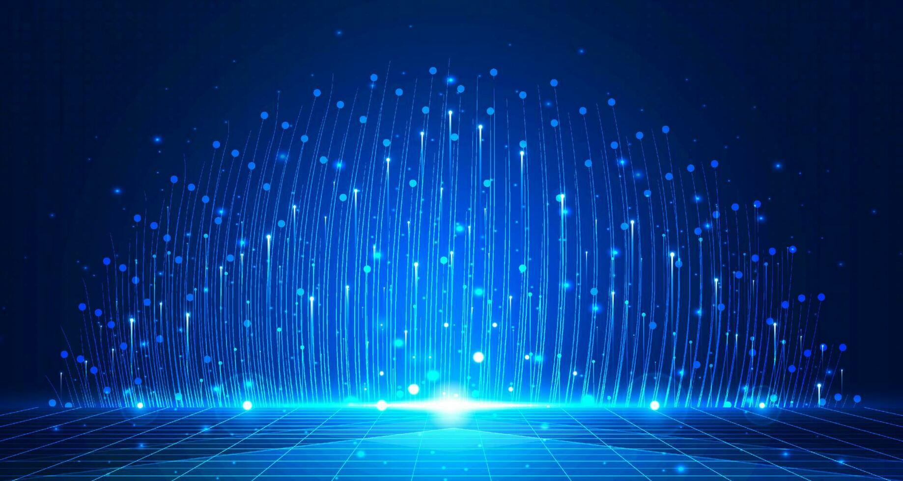 digital tecnología velocidad conectar azul fondo, ciber nano información, resumen comunicación, innovación futuro tecnología datos, Internet red conexión, ai grande datos, línea punto ilustración 3d vector