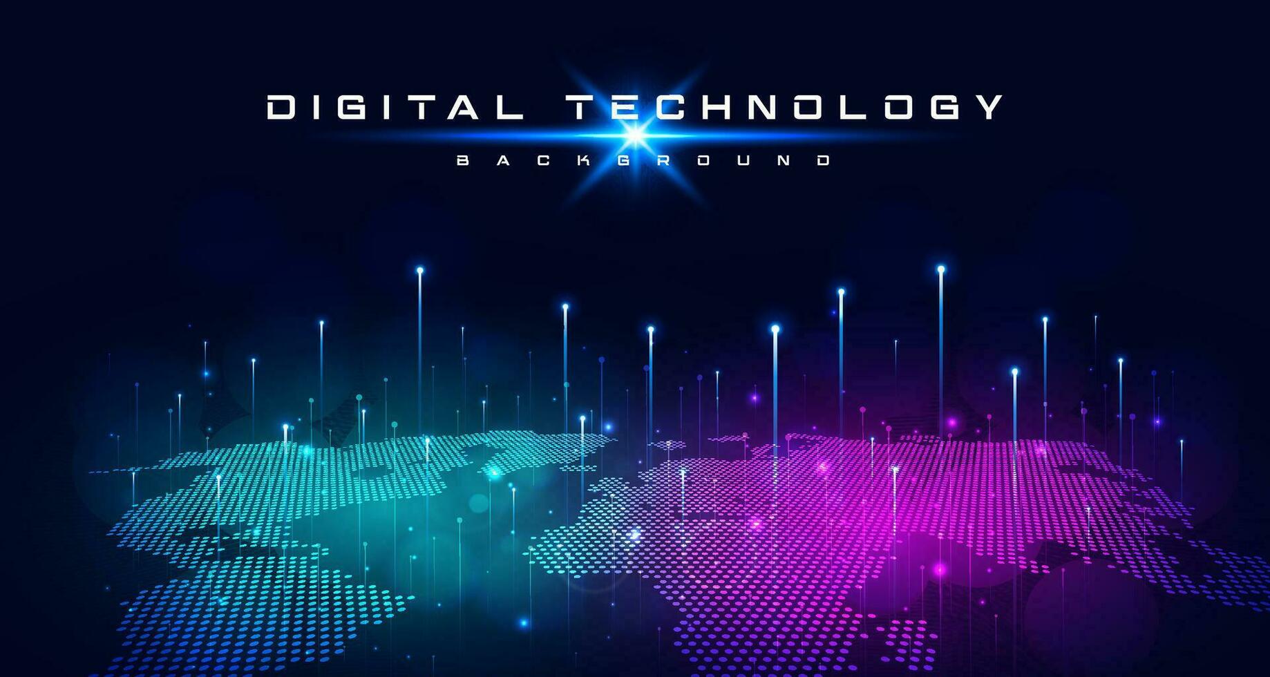 Digital technology speed internet network connection blue purple background, cyber information, abstract speed connect communication, innovation metaverse futuristic tech, Ai big data, illustration 3d vector