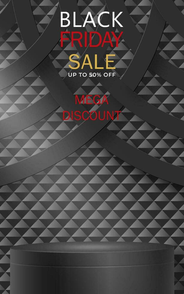 Black Podium 010 vector