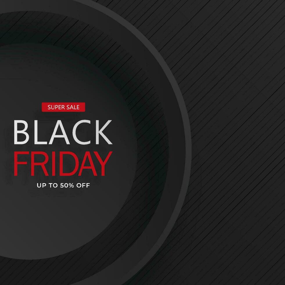 Black Friday Sale. Banner, poster, logo on dark background vector