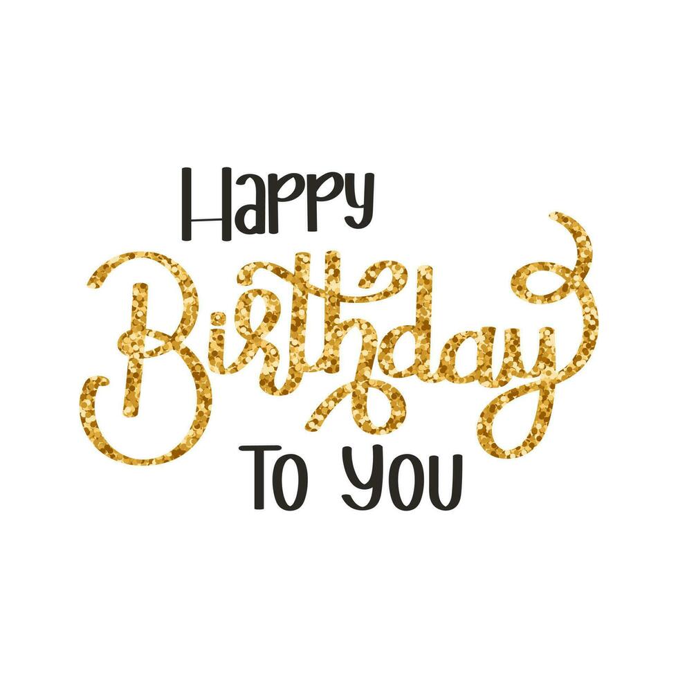 Happy Birthday Lettering Card Glitter Happy Birthday Lettering Card Glitter