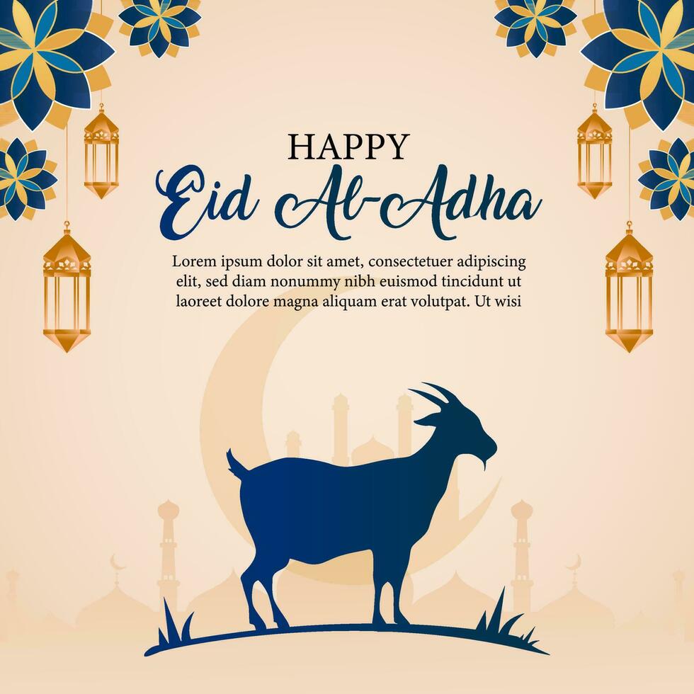 Vector Islamic background for Eid al-Adha celebration