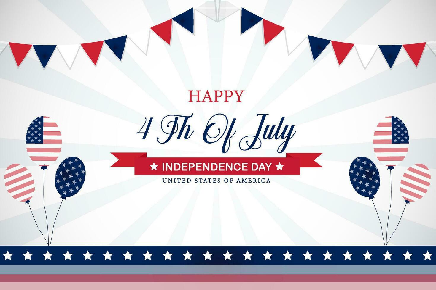 Vector illustration background for American 4th of July celebration