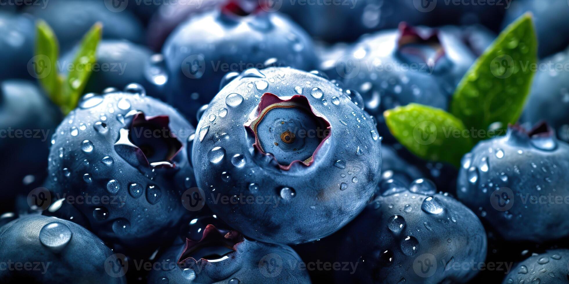 . . Organic eco photo illistration of blueberry berries fresh. Graphic Art