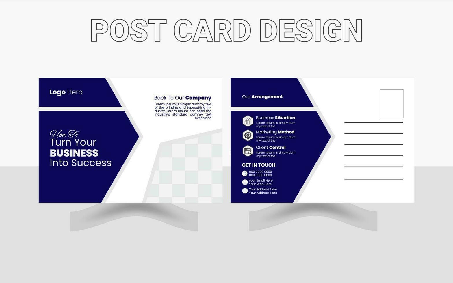 post card design, Modern Professional Postcard Template, Simple Postcard Design, vector